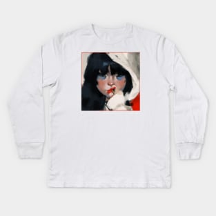 Loose Portrait Painting Kids Long Sleeve T-Shirt